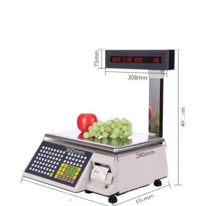 Barcode Scale Label Printing Balance (TM-15A-5D) Digital Electronic Scale & Printer English Russia Arabic Spanish