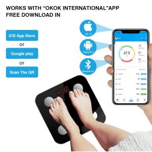 Body Fat Analyzer Machine weighing body fat bathroom scale BMI APP personal smart body fat scale