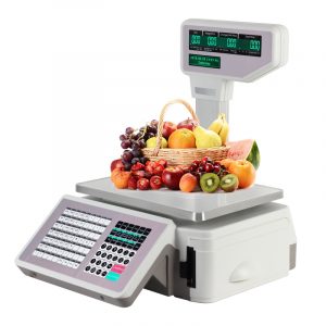 Supermarket Electronic Barcode Label Printing Weighing Scales With RS232 Interface