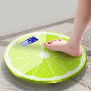 household cartoon glass lemon pattern electronic180kg 360lb household body personal bathroom scale digital